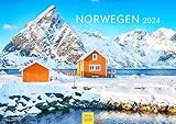 Edition Seidel Premium Kalender Norwegen 2024 Format DIN A3 Wandkalender Europa Skandinavien Oslo Trondheim Berge Gletscher Küstenfjorde