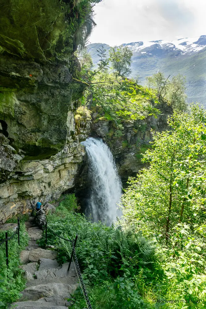 Geiranger Wasserfall Storseterfossen